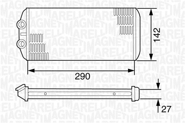 MAGNETI MARELLI šilumokaitis, salono šildymas 350218306000